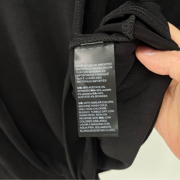 Chico’s Womens NEW Travelers Tie Front Jacket Size XL Black Slinky Knit - Picture 10 of 10